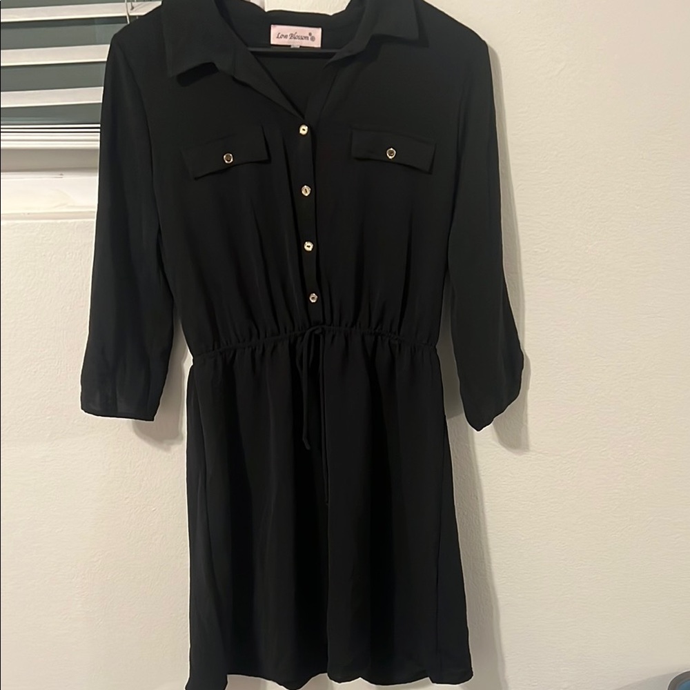 Black Button-Up Dress